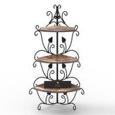 Wooden & Iron Corner Rack Home Decor Corner Shelves - WoodenTwist